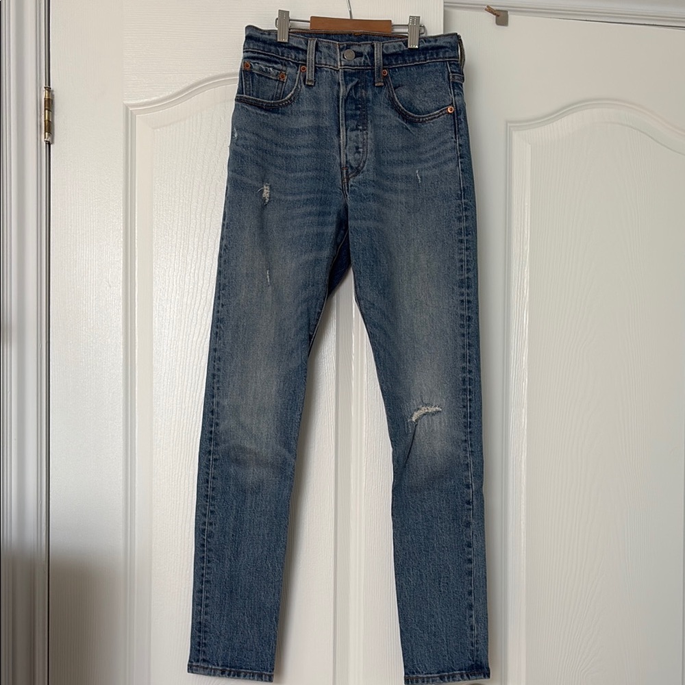 Women’s Classic Levi’s 501 Skinny, Blue Denim Jeans